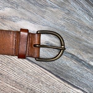 Brown leather belt